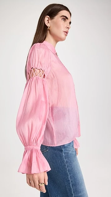 Aje Auguste Frill Cuff Blouse 3 Aje Auguste Frill Cuff Blouse - Image 3