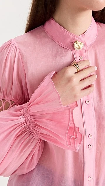 Aje Auguste Frill Cuff Blouse 5 Aje Auguste Frill Cuff Blouse - Image 5