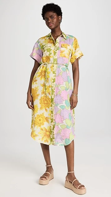 Alemais Elora Patchwork Shirtdress 1 Alemais Elora Patchwork Shirtdress