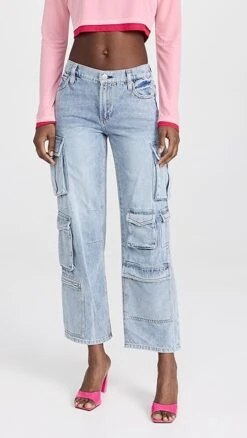 Alice + Olivia Luis 5 Pocket Denim Cargo Pants