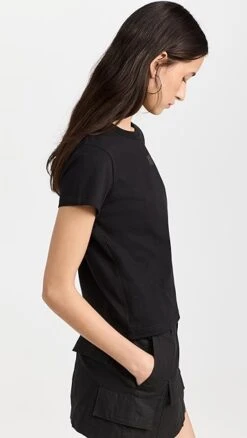 Alexander Wang Essential Jersey Shrunk Tee With Puff Logo 9 Alexander Wang Essential Jersey Shrunk Tee With Puff Logo -Shop Bop awang438161071b 1677771650810 2 0. UX357 QL90