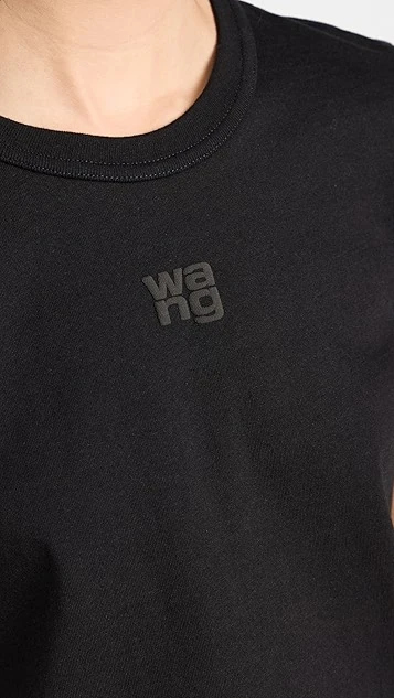 Alexander Wang Essential Jersey Shrunk Tee With Puff Logo 5 Alexander Wang Essential Jersey Shrunk Tee With Puff Logo - Image 5