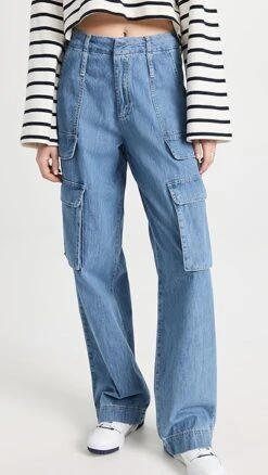 FRAME Relaxed Straight Cargo Jeans