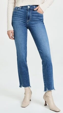 PAIGE Cindy Bay Jeans With Destroyed Hem