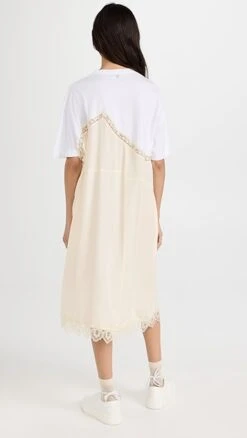 Simone Rocha T-Shirt Midi Dress With Camisole Front And Lace Trim 8 Simone Rocha T-Shirt Midi Dress With Camisole Front And Lace Trim -Shop Bop sroch302161f8aa 1677785488664 2 0. UX357 QL90