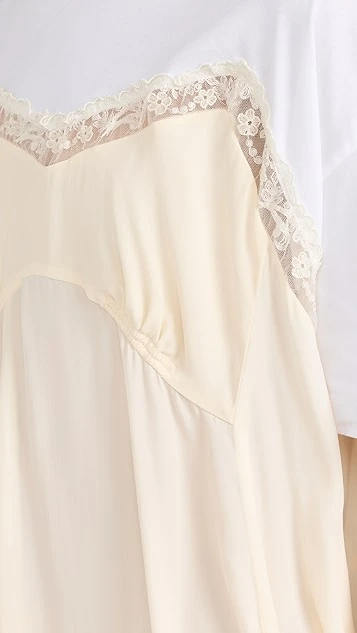 Simone Rocha T-Shirt Midi Dress With Camisole Front And Lace Trim 5 Simone Rocha T-Shirt Midi Dress With Camisole Front And Lace Trim - Image 5