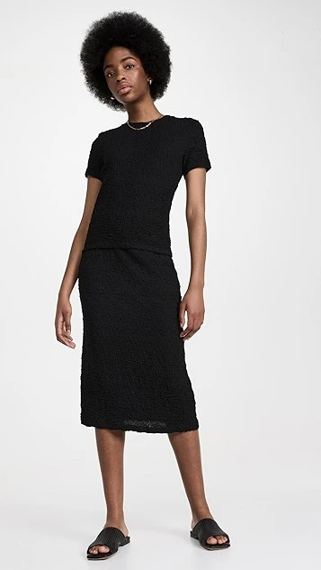 Vince Smocked Short Sleeve Shrunken Crew 4 Vince Smocked Short Sleeve Shrunken Crew - Image 4